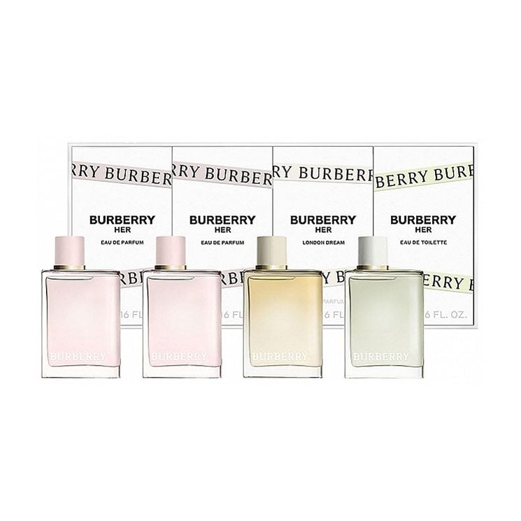 Парфумований набір жіночий Burberry Her (парфумована вода, 2*5 мл + туалетна вода, 5 мл + парфумована вода Burberry Her London Dream, 5 мл)